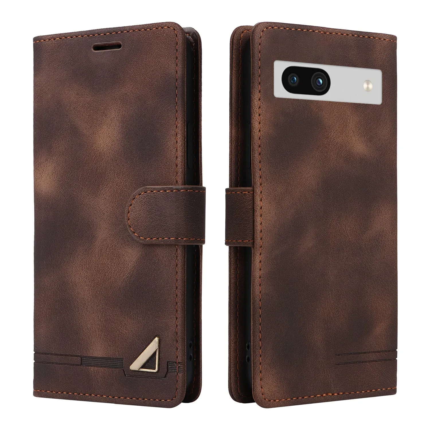 007 Series Wallet Leather Case for Google Pixel 7a , Skin-touch Feeling Flip Folio Stand Phone Cover