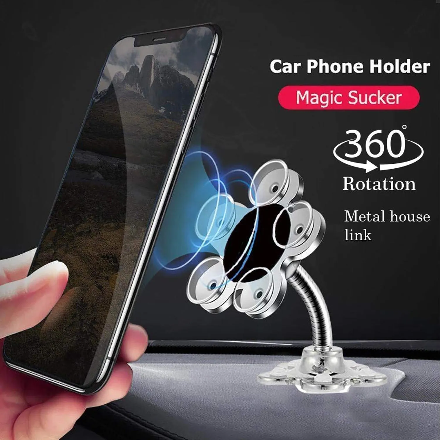 0661 Phone Holder, 360°Rotatable Phone Stand Multi-Function Double-Sided Suction Cup Mobile Phone Holder vip stand