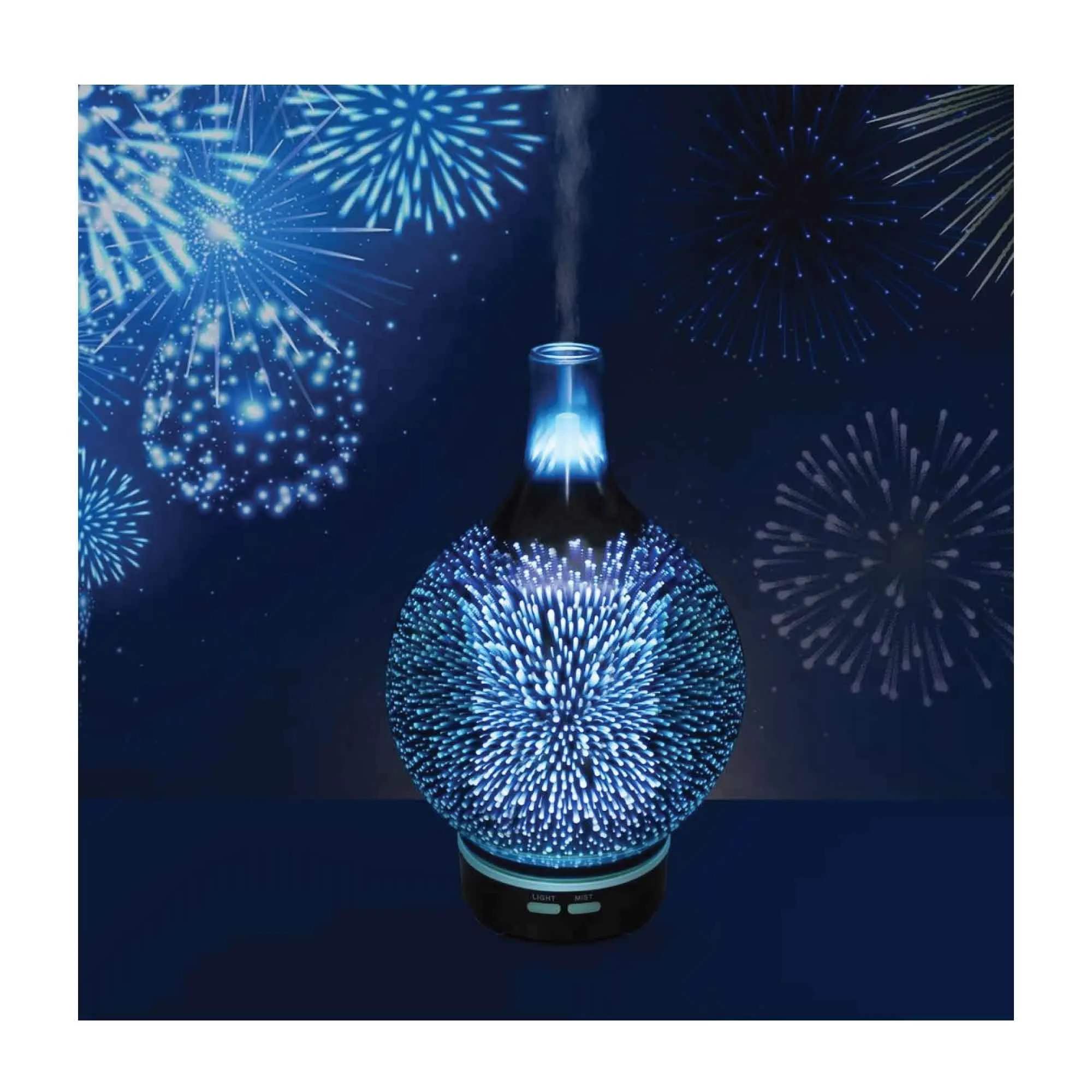 100ml 3D Fireworks Aroma Diffuser, Ultrasonic Mist Humidifier