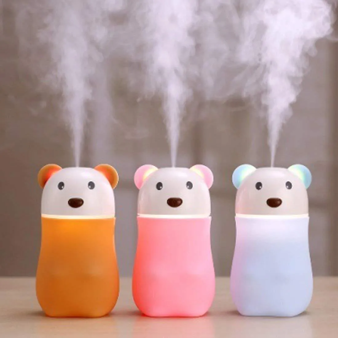 1204 USB Lovely Bear Humidifier, Air Diffuser Freshener with LED Night Light