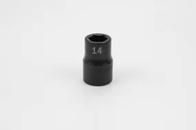 14 mm 1/2" Drive 6 Point Standard Metric Impact Socket