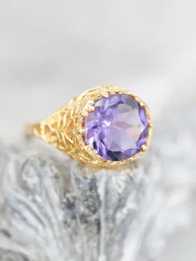 14K Persephone Amethyst Ring