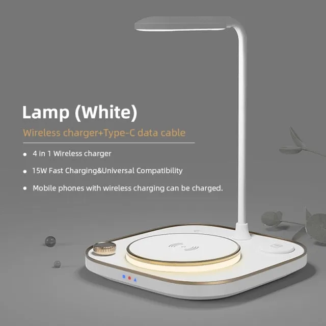 15W LED Wireless Desk Charger (Light / No Light)