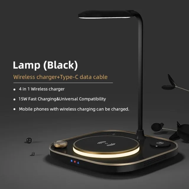 15W LED Wireless Desk Charger (Light / No Light)