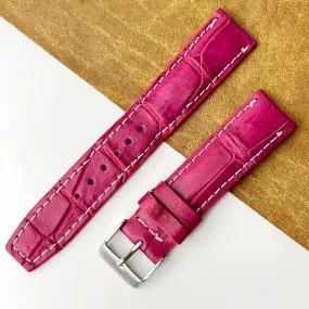 20mm Pink Unique Texture Alligator Watch Band For Men DH-226DDB