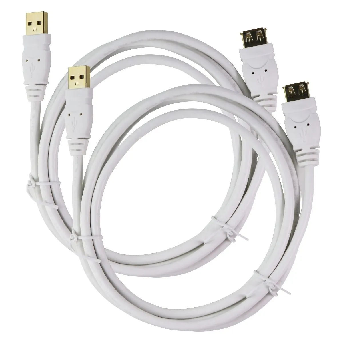 2x Belkin (HA154ZM/A) Extension Data Cables for USB Devices - White