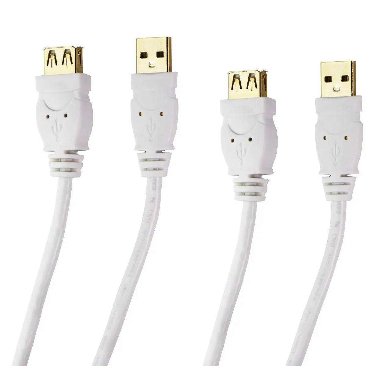 2x Belkin (HA154ZM/A) Extension Data Cables for USB Devices - White