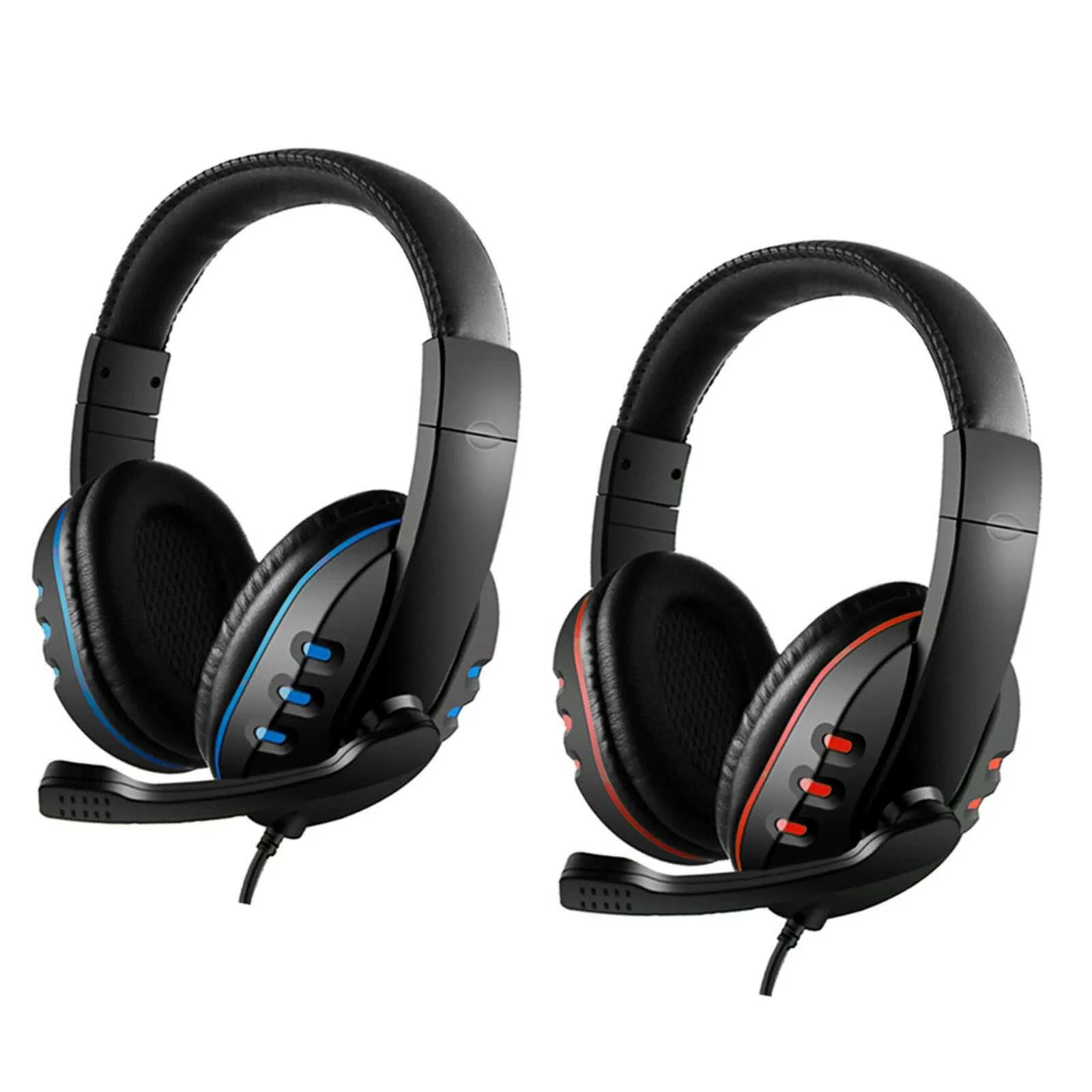 3.5mm Wired Gaming Headphones Over Ear Game Headset Noise Canceling Earphone with Microphone Volume Control for PC Laptop Smart Phone