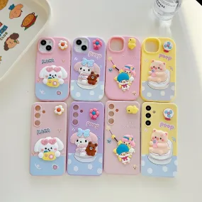 3D Spin Flower Silicone Soft Phone Case - iPhone 14