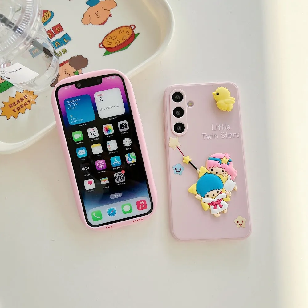 3D Spin Flower Silicone Soft Phone Case - iPhone 14