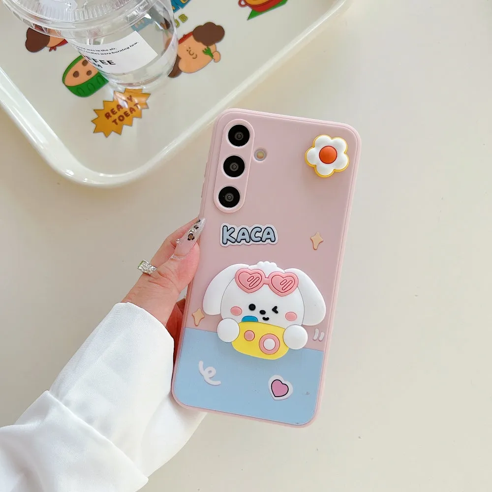 3D Spin Flower Silicone Soft Phone Case - iPhone 14