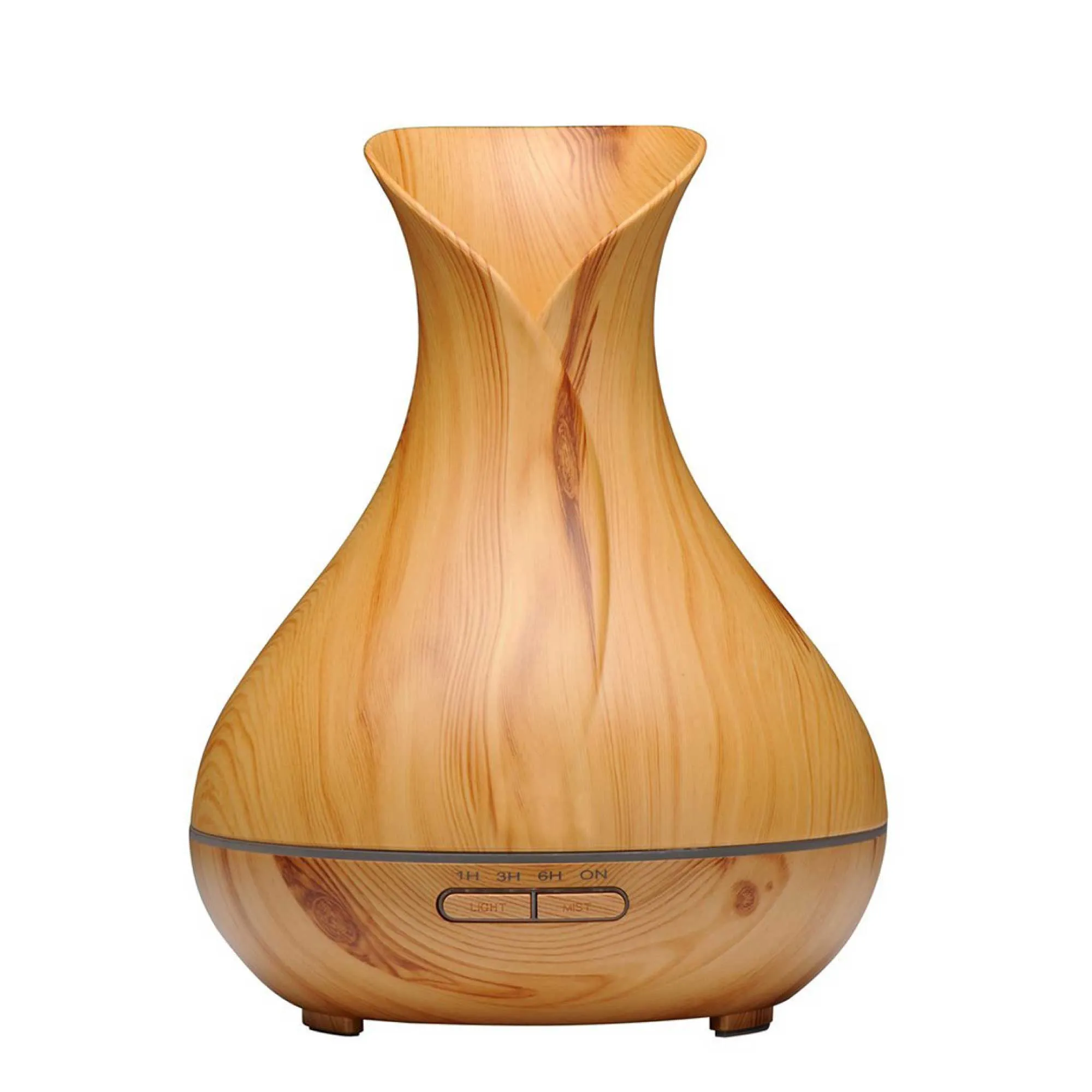 400ml Ultrasonic Aroma Diffuser, Wood Grain, LED Light