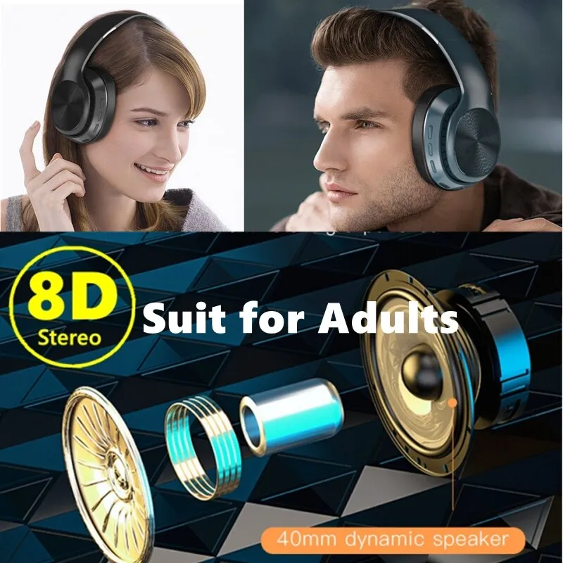 8D Stereo TV Wireless Headphones with Television TV PC AUX Audio Bluetooth Adapter for Phone Laptop PC Speaker Bluetooth Headset