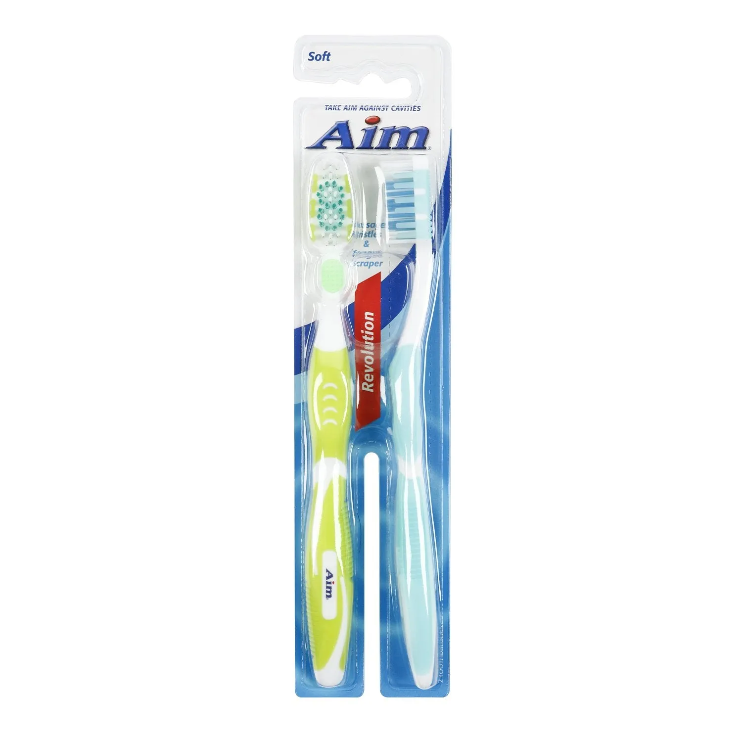 Aim Revolution Soft Toothbrush 2 Pack