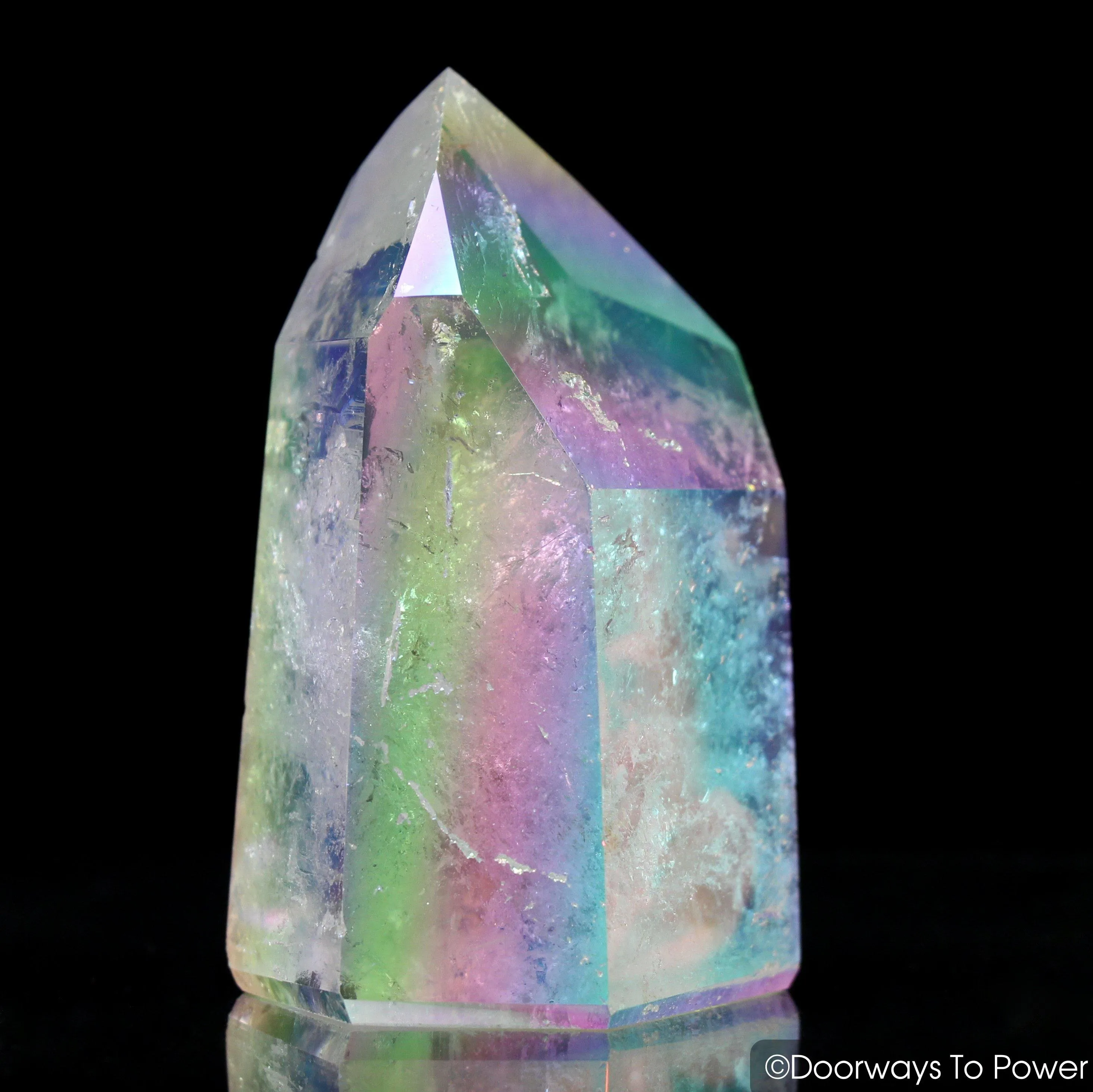 Angel Aura Lemurian Quartz Crystal Point 'Your Future in Wings' (RESERVED)