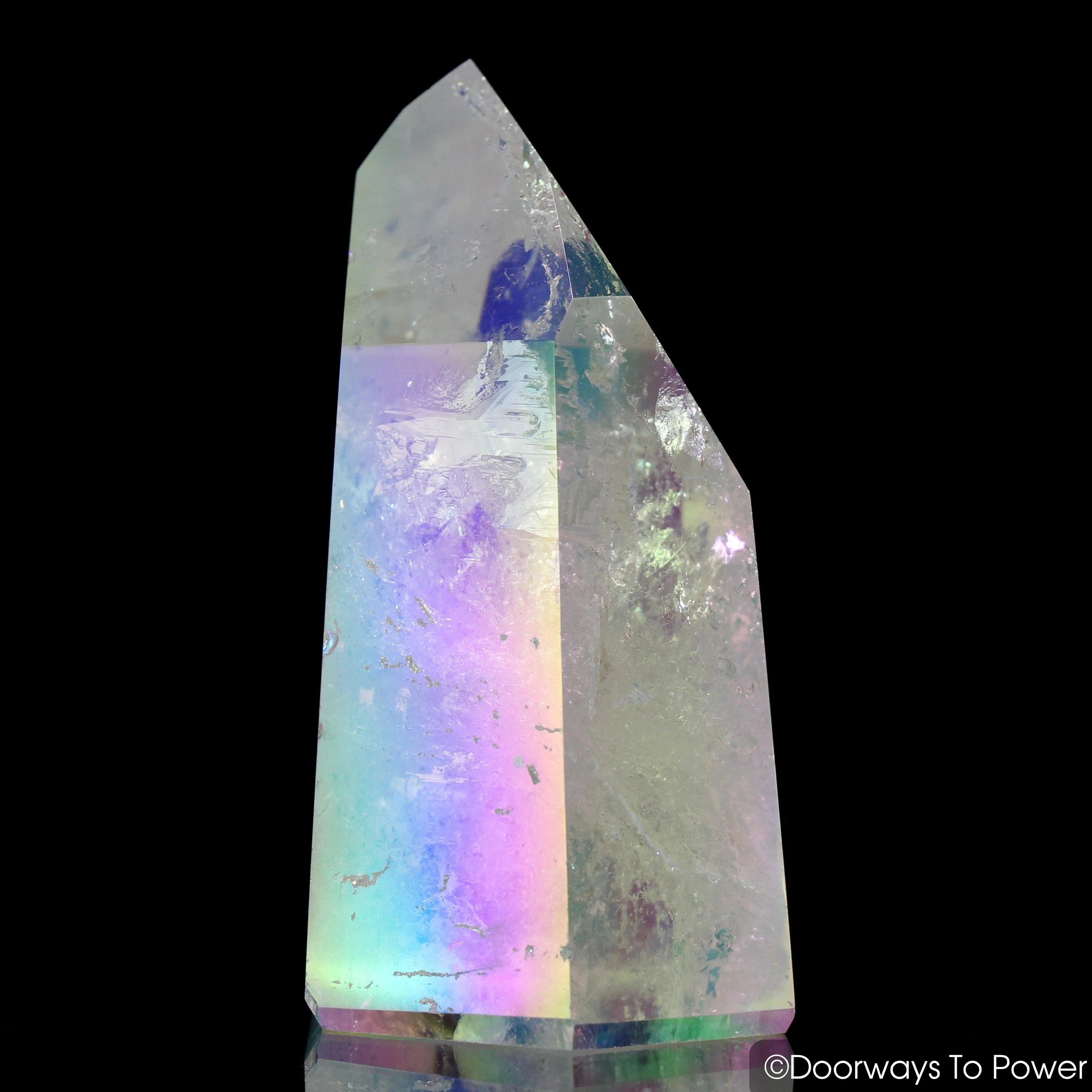 Angel Aura Lemurian Quartz Crystal Point 'Your Future in Wings' (RESERVED)