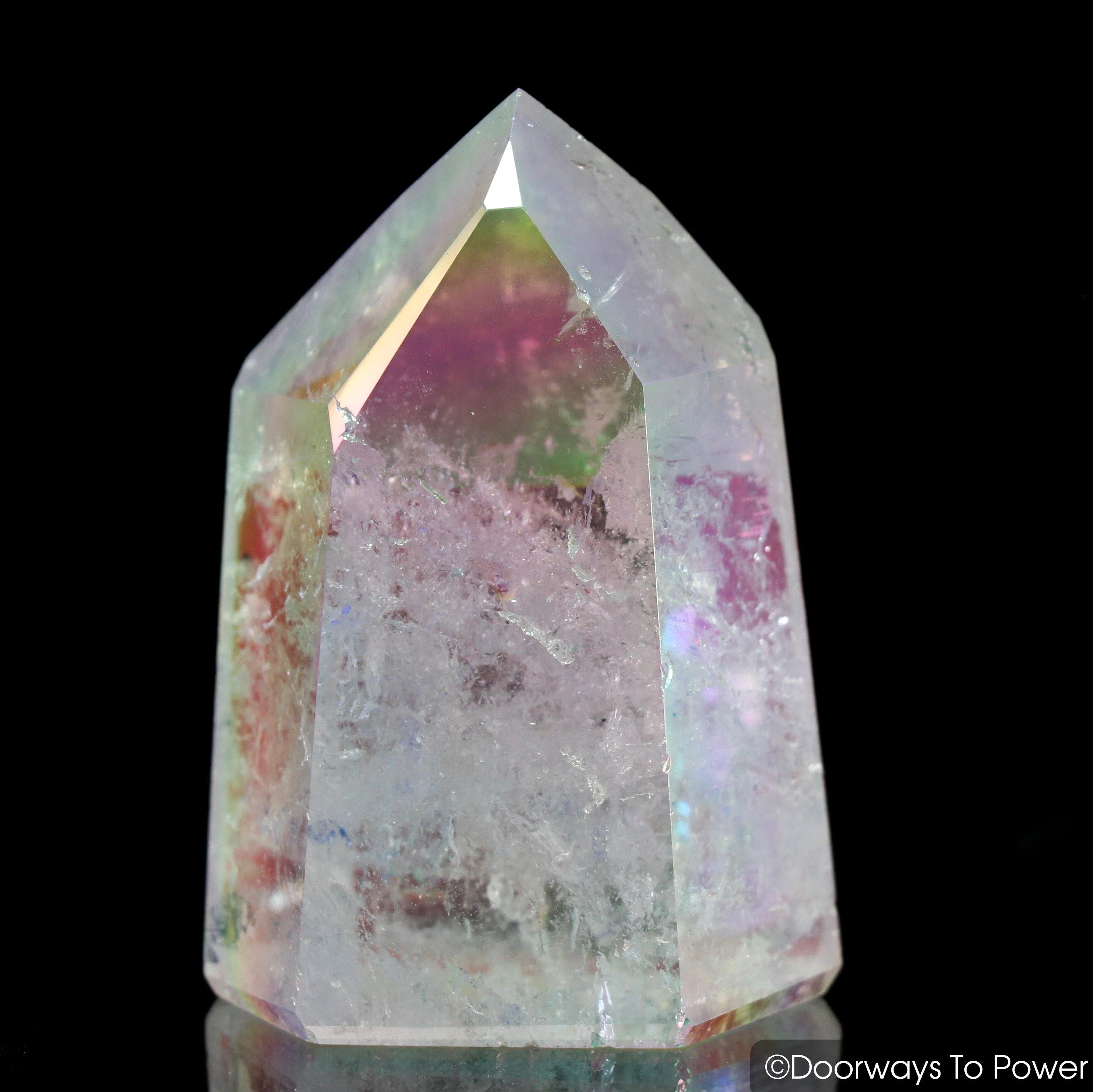 Angel Aura Lemurian Quartz Crystal Point 'Your Future in Wings' (RESERVED)