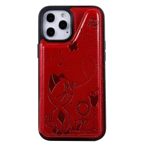 Anymob iPhone Case Red Flip Leather Holder Stand Book Cover