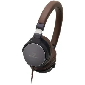 Audio-Technica ATH-SR5NBW On-Ear High-Resolution Audio Headphones with Microphone (Navy-Brown)