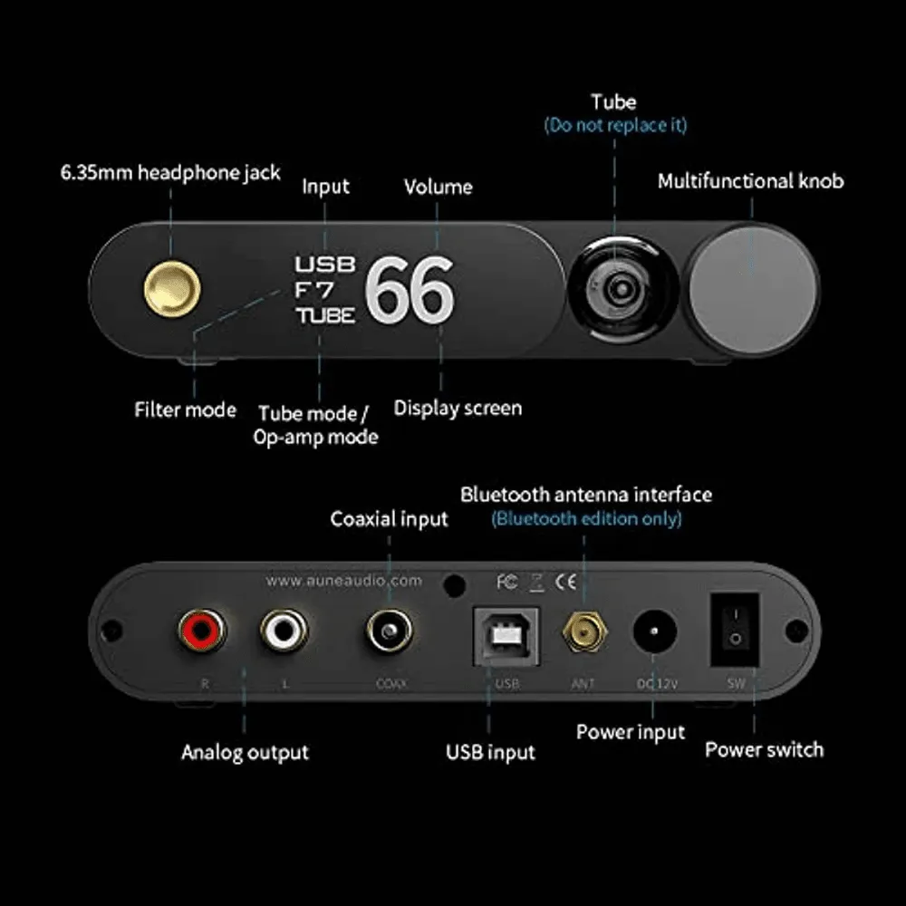 AUNE Flamingo Bluetooth / BD Tube DAC & Headphone Amplifier