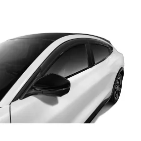 Auto Ventshade In-Channel Ventvisor Side Window Visor - Stick-On - Front/Rear - Plastic - Black - Mach-E