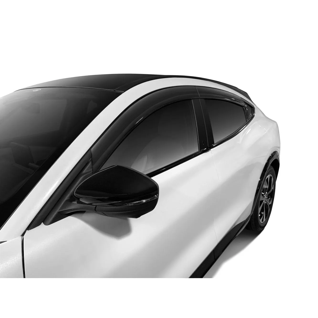 Auto Ventshade In-Channel Ventvisor Side Window Visor - Stick-On - Front/Rear - Plastic - Black - Mach-E