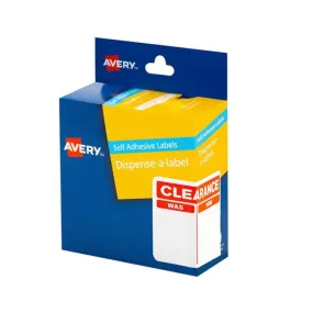 Avery Label Dispenser Clearance Was/Now 60x40mm 100 Pack