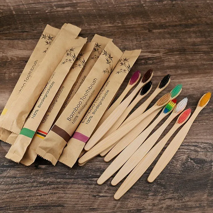 Bamboo Toothbrushes | Zero Waste Compostable Toothbrushes | Plastic Free Toothbrushes | Pack of 5 or 10