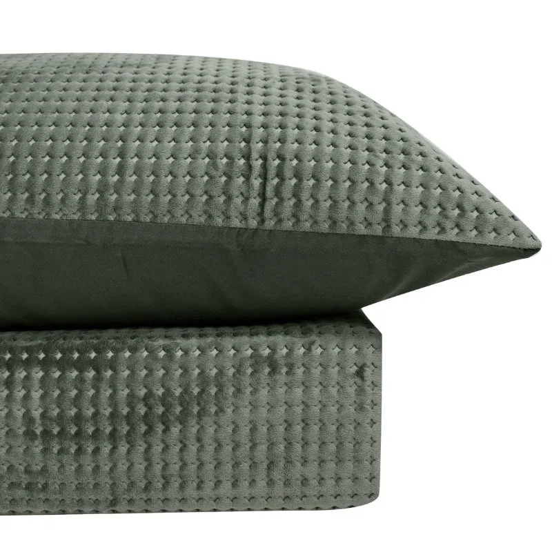 Bas Phillips Nathaniel Ultrasonic Moss Quilt Cover Set