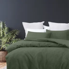 Bas Phillips Nathaniel Ultrasonic Moss Quilt Cover Set