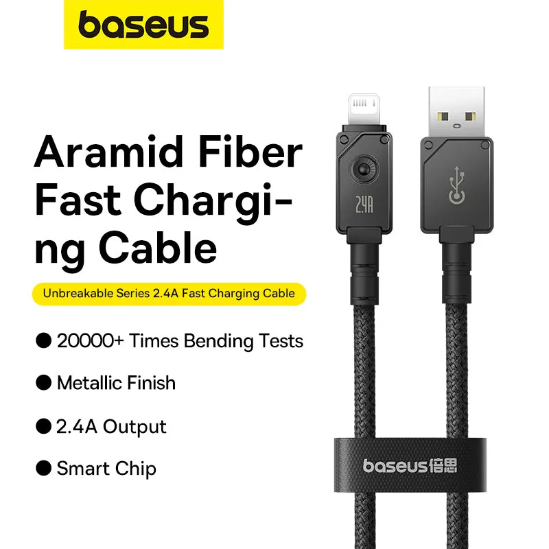 Baseus Unbreakable Series Fast Charging Data Cable USB to iPhone 2.4A - P10355802111-00