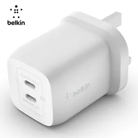 Belkin WCH013 BoostCharge Pro Dual USB-C GaN Wall Charger with PPS 65W