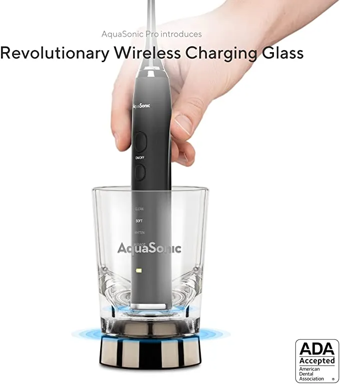 Black Series  Sonic Toothbrush & Wireless Charging Glass/ADA Accepted