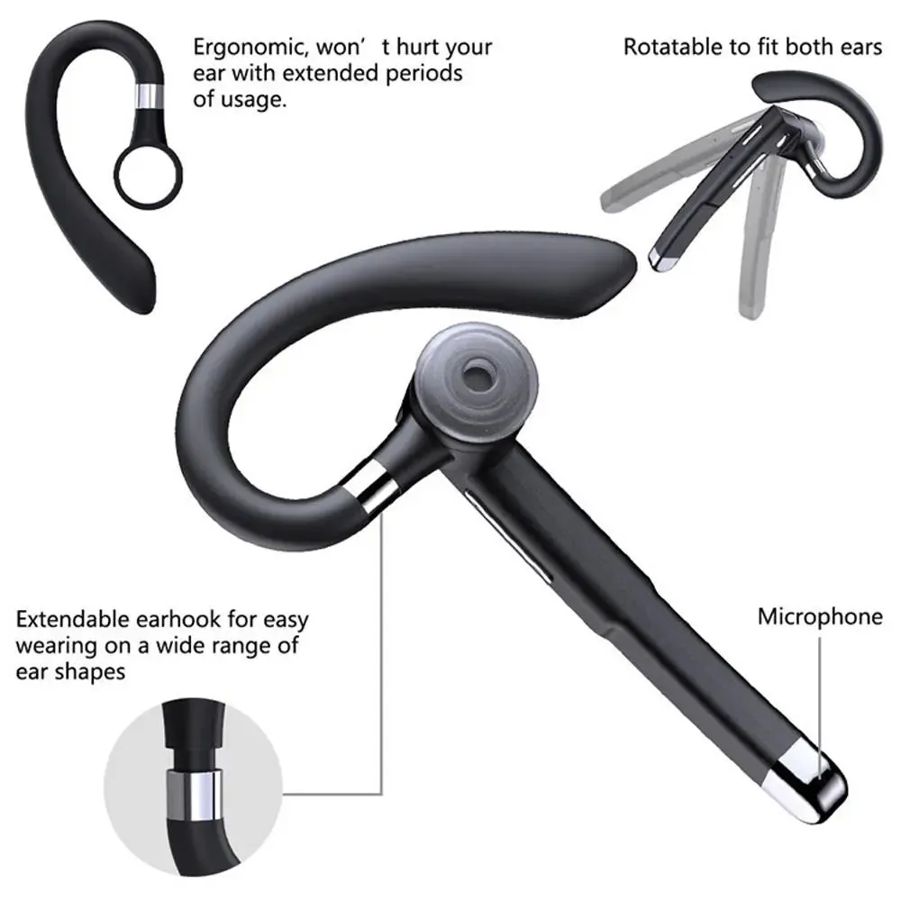 Bluetooth Headset with Mic Noise Cancelling and LED Power Display SP