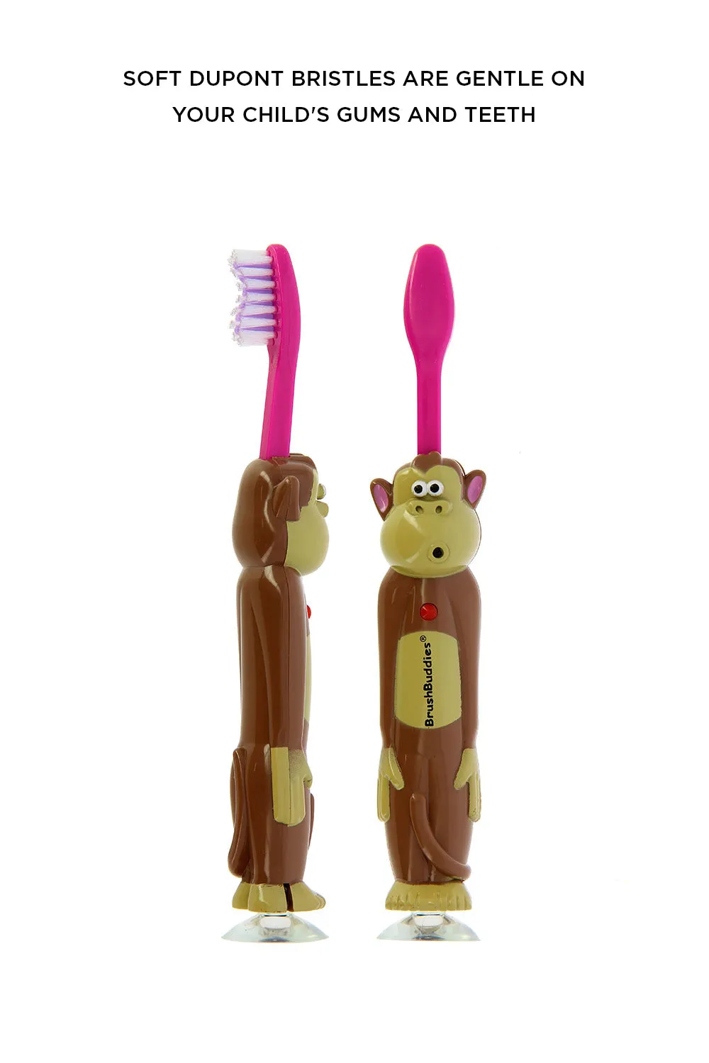 Brush Buddies Talkin' Toothbrush - Swingin Sammy (Monkey) -Dark Pink