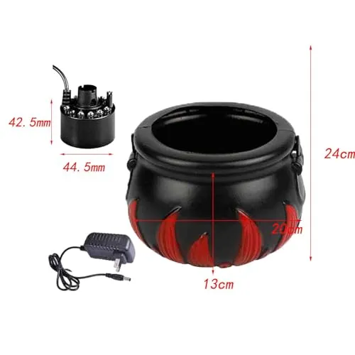 CALANDIS® Halloween Mini Fog Mister and Witch Bucket Us 110V Plug for Vase Basin Style B