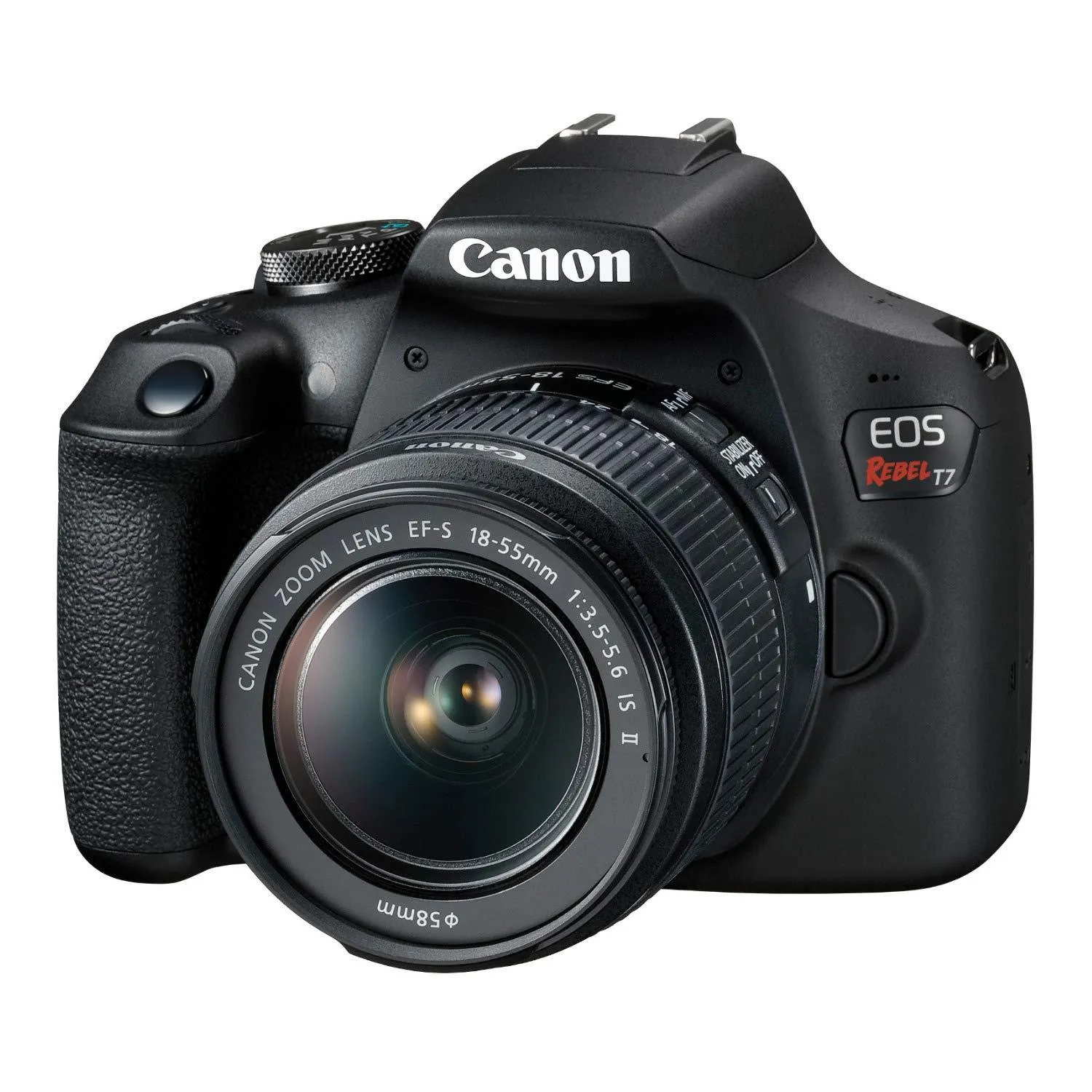 Canon EOS Rebel T7 EF-S DSLR Camera with 18-55mm Lens.