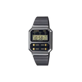 CASIO Black and Grey Vintage Watch #A100WEGG-1A2EF