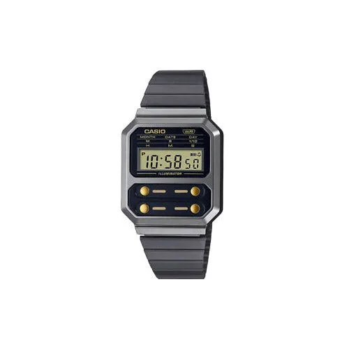 CASIO Black and Grey Vintage Watch #A100WEGG-1A2EF