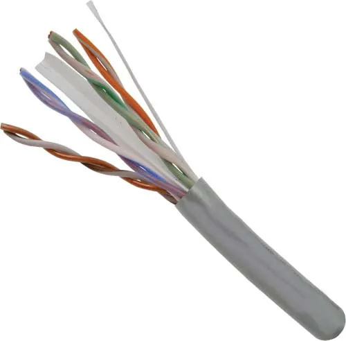 CAT6 Cable - Riser Rated - Gray PVC Jacket - 1000 Foot Pull Box