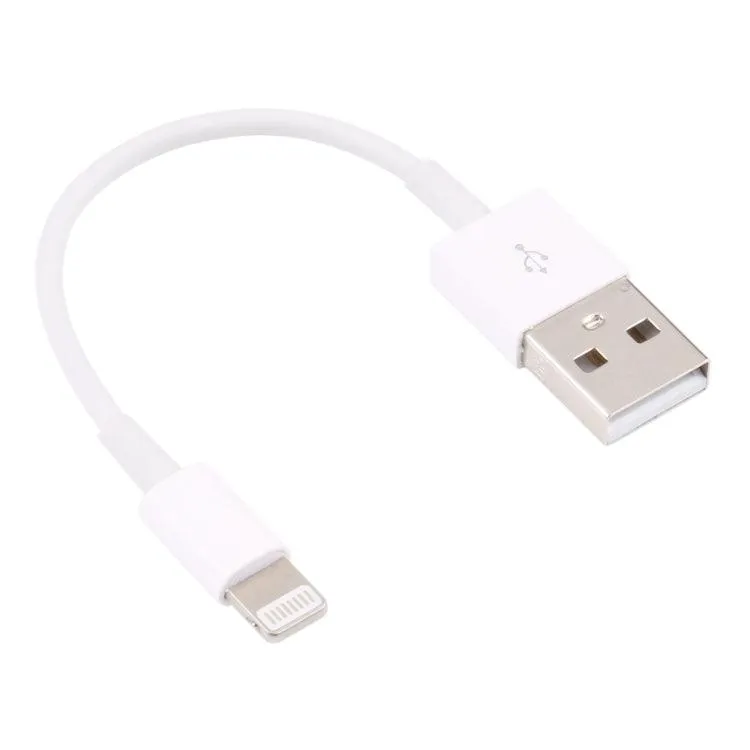 Compact 8 Pin USB Data Sync and Charging Cable - 13cm Length