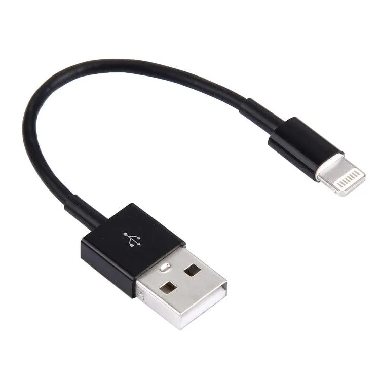 Compact 8 Pin USB Data Sync and Charging Cable - 13cm Length