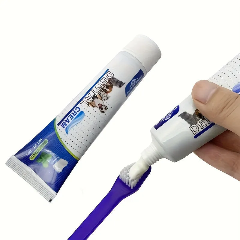 Complete Pet Dental Cleaning Set Toothpaste Brush Finger Cover