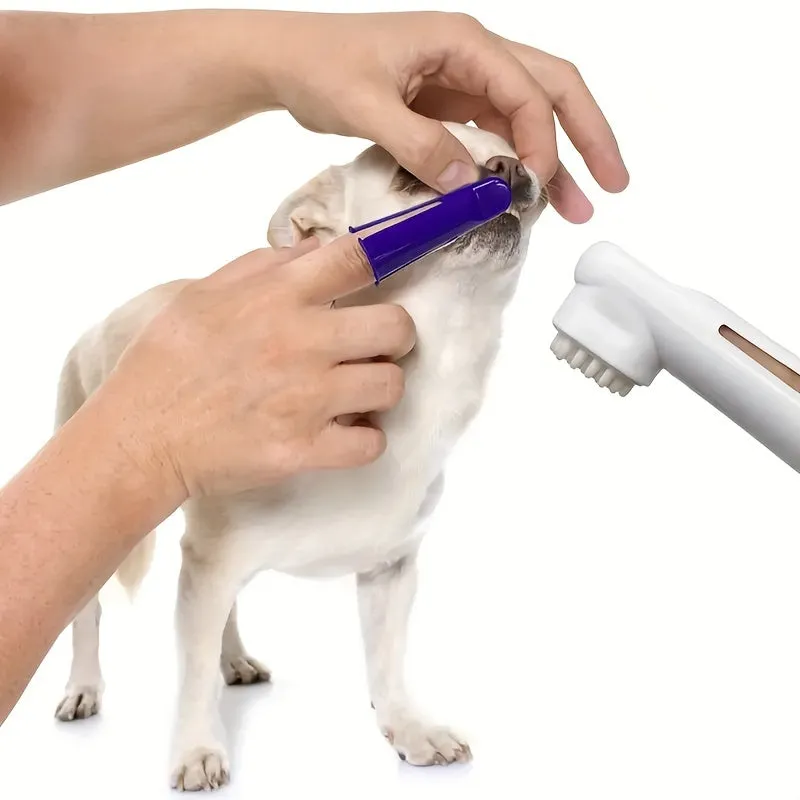 Complete Pet Dental Cleaning Set Toothpaste Brush Finger Cover