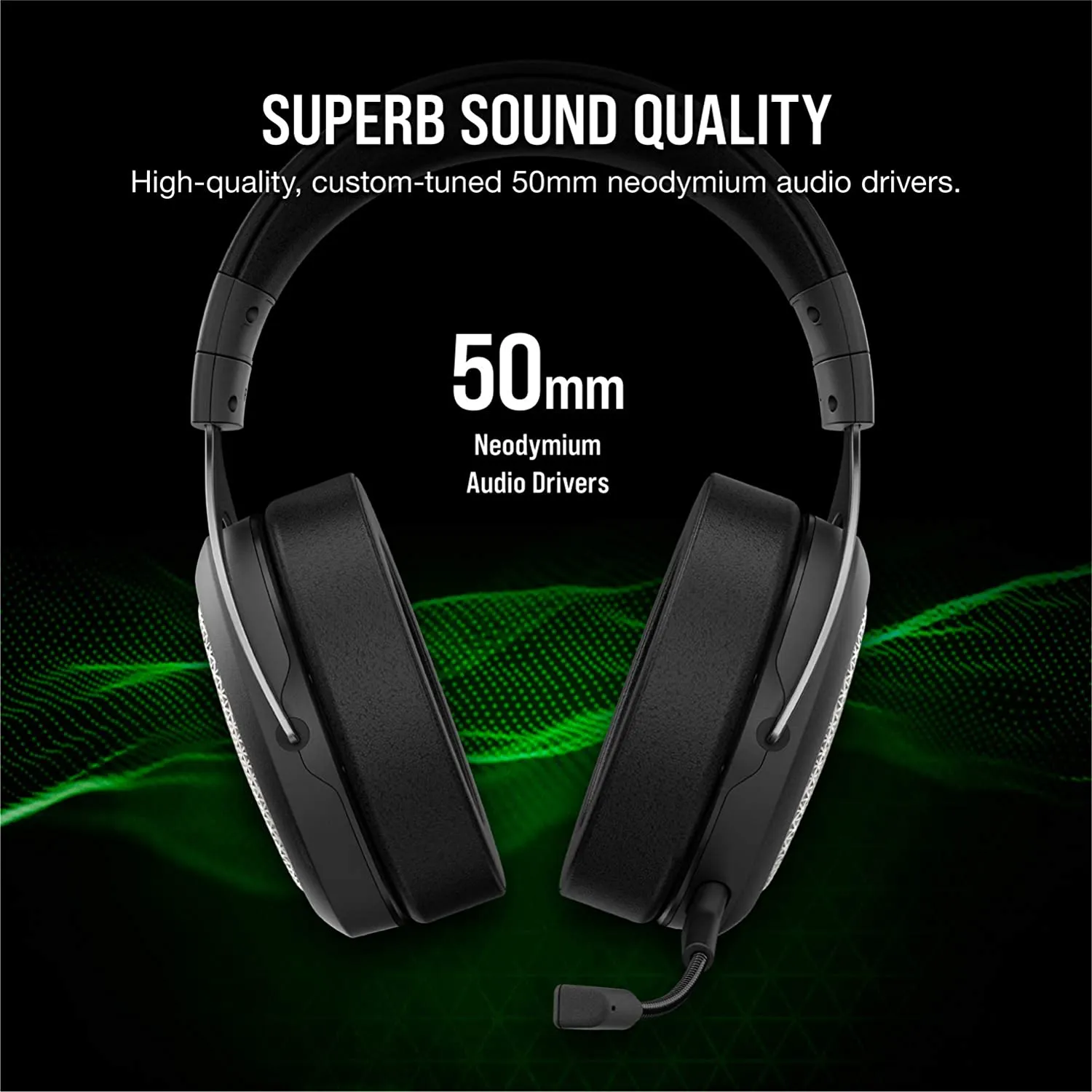 Corsair Headset HS75 XB Wireless Gaming Headset - 20 Hour Battery Life Works w/Xbox Series X, Xbox Series S, Xbox One, PC- Detachable Noise Canceling Microphone- Memory Foam Earcups- 30 Feet of Range