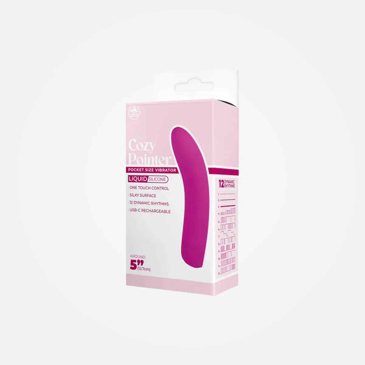 Cozy Pointer - Pink Rechargeable Mini Curved Bullet Vibrator