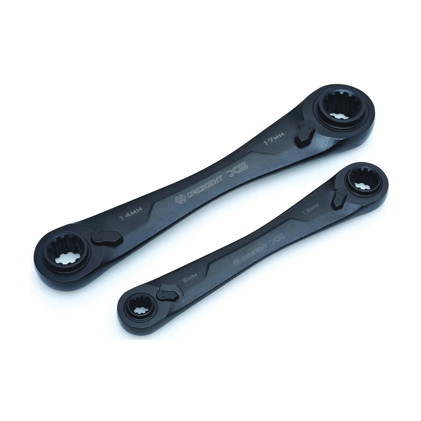 Crescent CX6DBM2 Combination Wrench, Metric, 8-1/4 in L, 12-Point, Black Oxide, Straight Handle