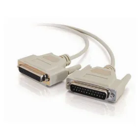 DB25 Male to DB25 Female Null Modem Cable 25FT