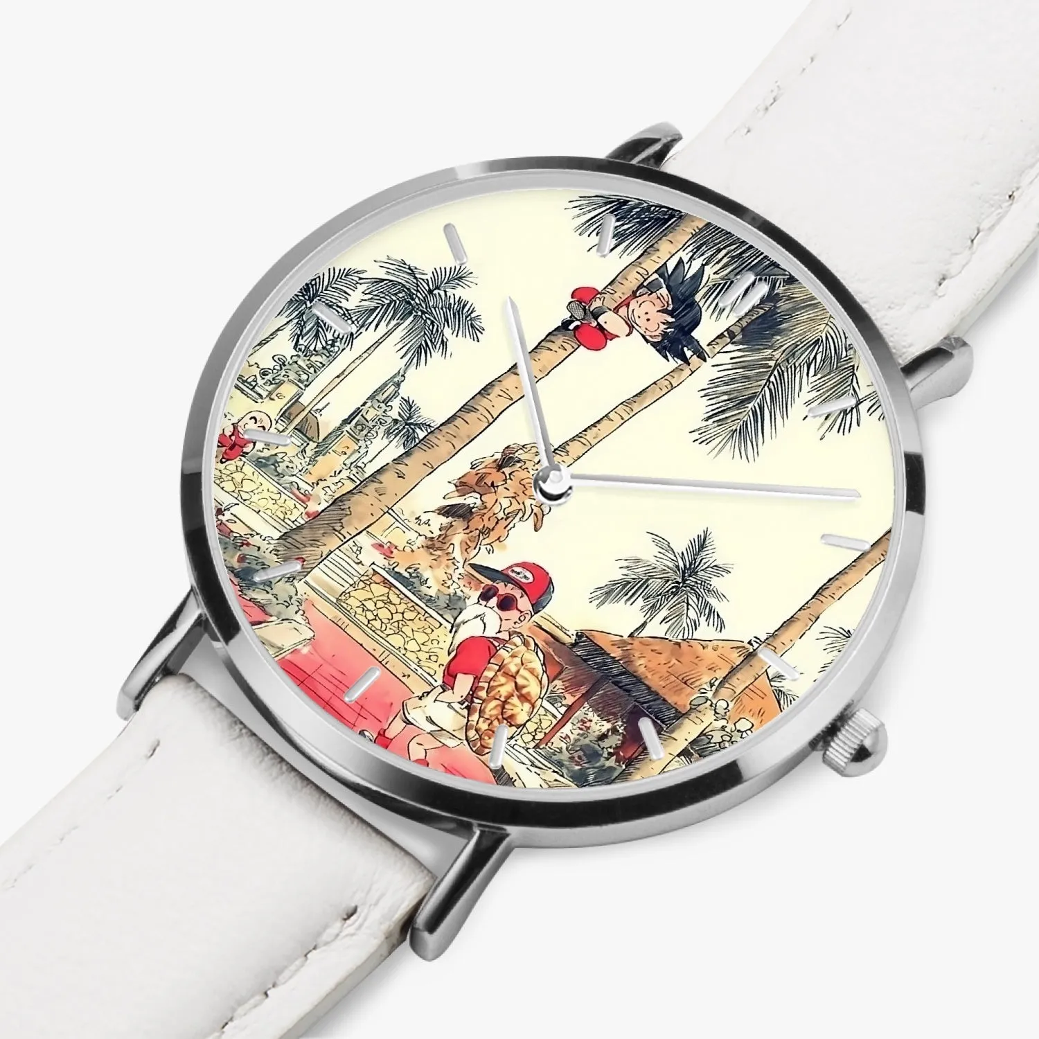 DBZ-Store Cute Palm Tree Kid Goku Master Roshi Vintage Watch