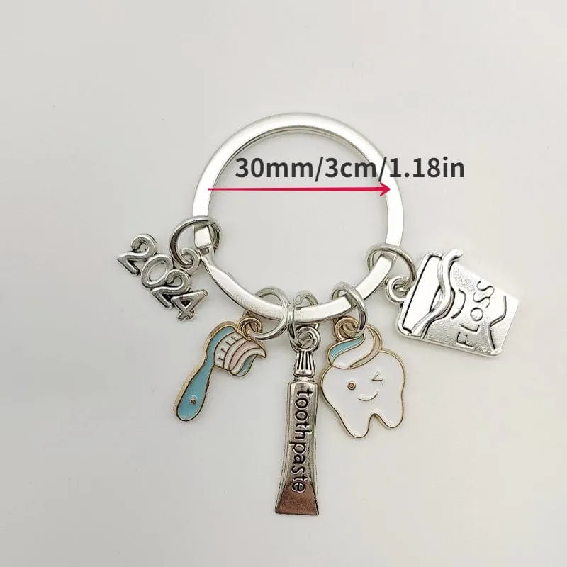 Dentist Unisex Toothbrush Toothpaste Tooth Keychain